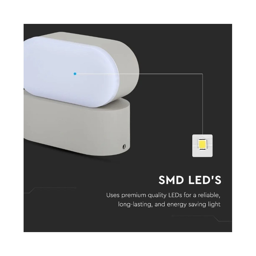 LED Outdoor flexible wall light LED/5W/230V IP65