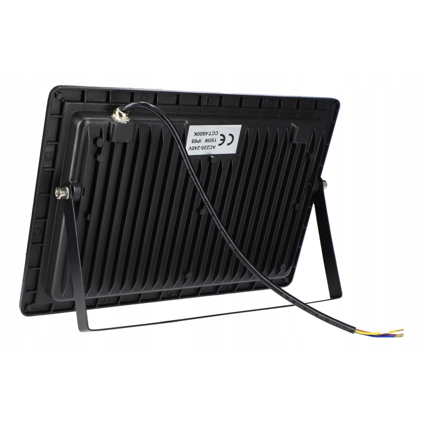 LED Outdoor Floodlight, 200W, 230V, 4500K, IP65, Black