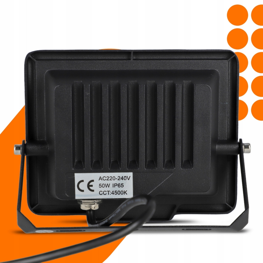 LED Outdoor Floodlight 50W/230V 4500K IP65 Black