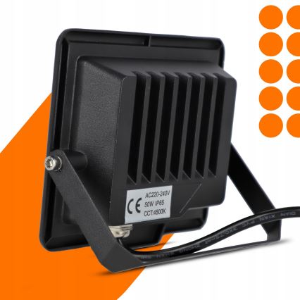 LED Outdoor Floodlight 50W/230V 4500K IP65 Black