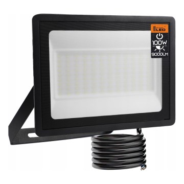 LED Outdoor Floodlight LED/100W/230V 4500K IP65 Black