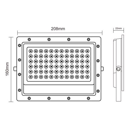 LED Outdoor floodlight LED/100W/230V 5000K IP65 grey