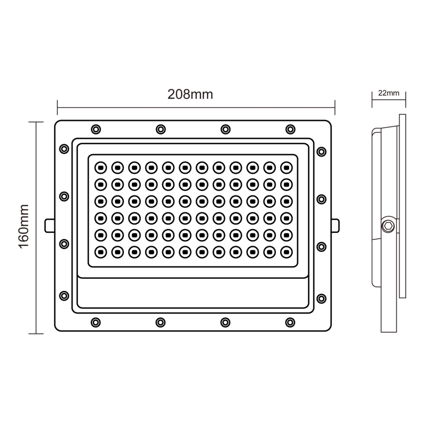 LED Outdoor floodlight LED/100W/230V 5000K IP65 grey