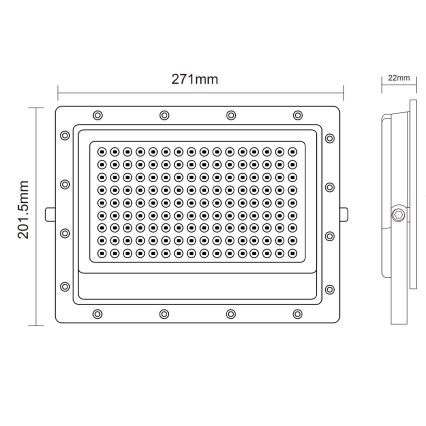 LED Outdoor floodlight LED/150W/230V 5000K IP65 grey