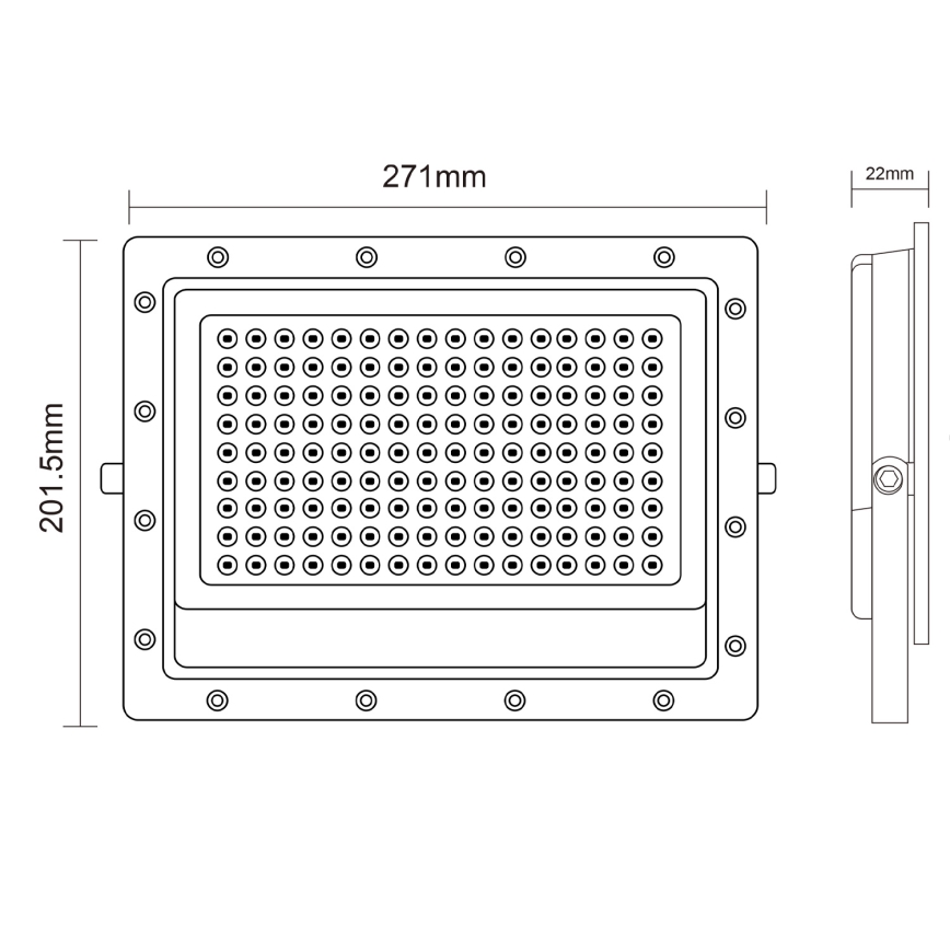 LED Outdoor floodlight LED/150W/230V 5000K IP65 grey