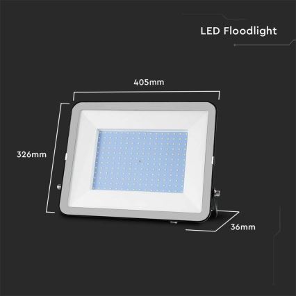 LED Outdoor floodlight SAMSUNG CHIP LED/200W/230V 4000K IP65 black