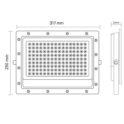 LED Outdoor floodlight LED/200W/230V 5000K IP65 grey