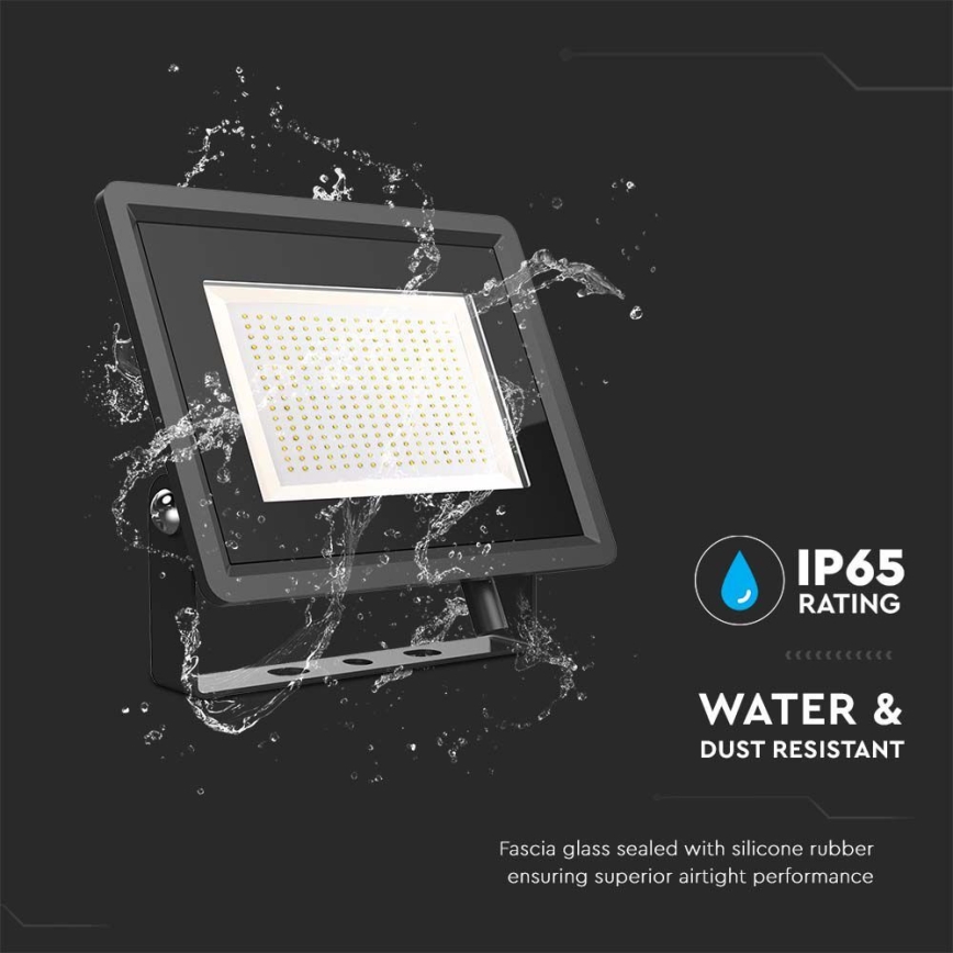 LED Outdoor floodlight LED/200W/230V 6500K IP65 black