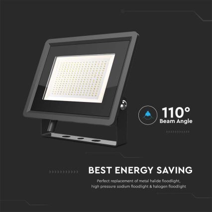 LED Outdoor floodlight LED/200W/230V 6500K IP65 black