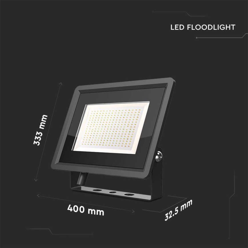 LED Outdoor floodlight LED/200W/230V 6500K IP65 black