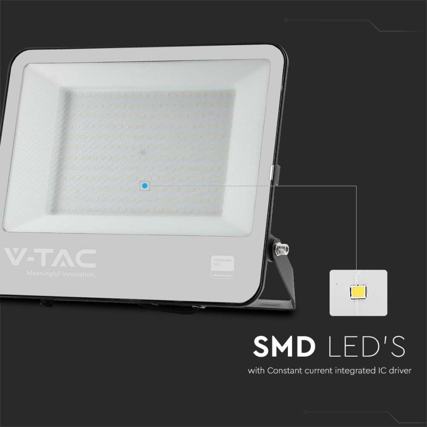 LED Outdoor floodlight SAMSUNG CHIP LED/200W/230V 6500K IP65 black