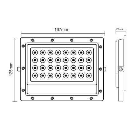 LED Outdoor floodlight LED/50W/230V 5000K IP65 grey
