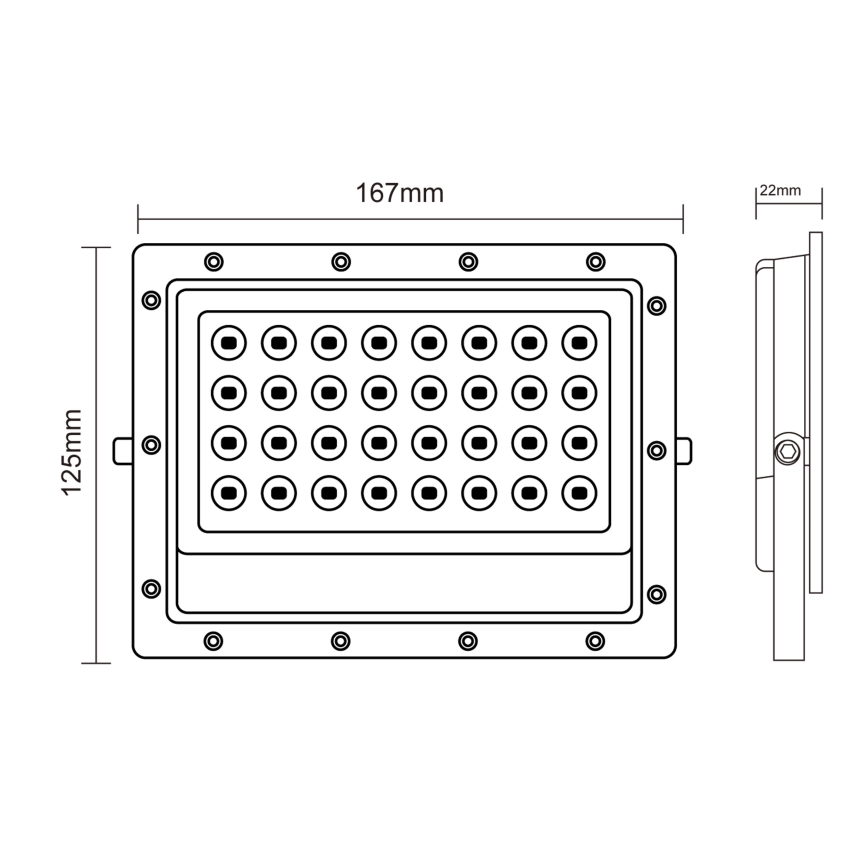 LED Outdoor floodlight LED/50W/230V 5000K IP65 grey