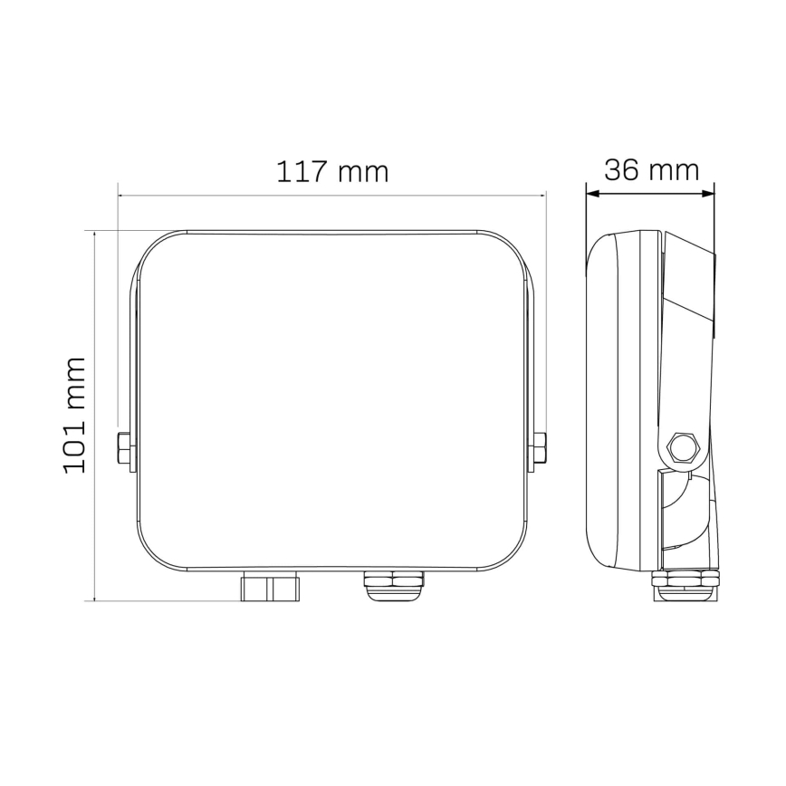 LED Outdoor floodlight MILKY LED/20W/230V 4000K IP65 black