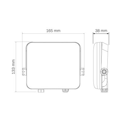 LED Outdoor floodlight MILKY LED/30W/230V 4000K IP65 black
