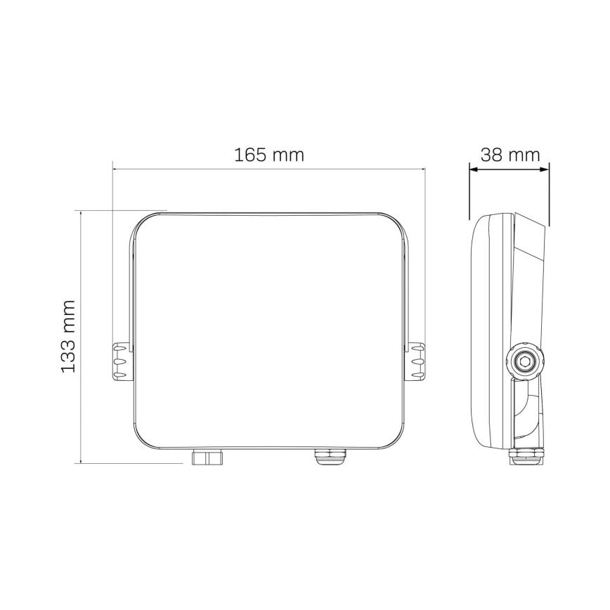 LED Outdoor floodlight MILKY LED/30W/230V 4000K IP65 black