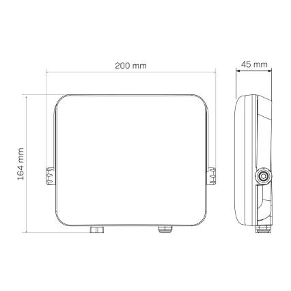 LED Outdoor floodlight MILKY LED/50W/230V 4000K IP65 black