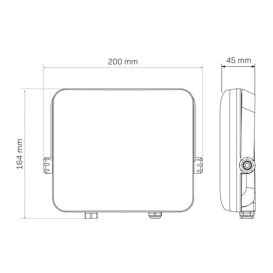 LED Outdoor floodlight MILKY LED/50W/230V 4000K IP65 black