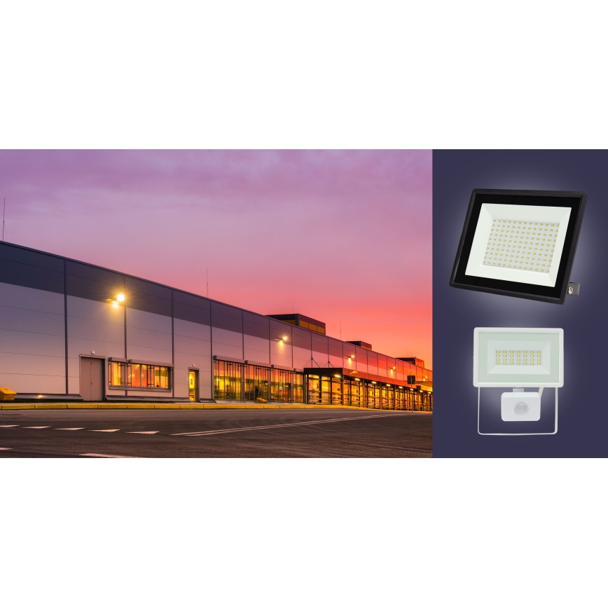 LED Outdoor floodlight NOCTIS LUX 3 LED/100W/230V 4000K IP65 white