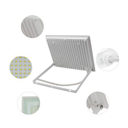LED Outdoor floodlight NOCTIS LUX 3 LED/100W/230V 4000K IP65 white