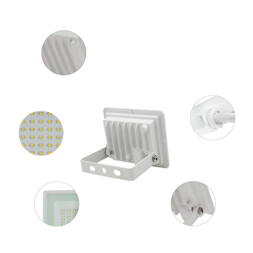LED Outdoor floodlight NOCTIS LUX 3 LED/10W/230V 4000K IP65 white