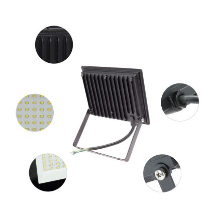 LED Outdoor floodlight NOCTIS LUX 3 LED/50W/230V 6000K IP65 black