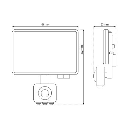 LED Outdoor floodlight with a sensor LED/10W/230V 5000K IP44