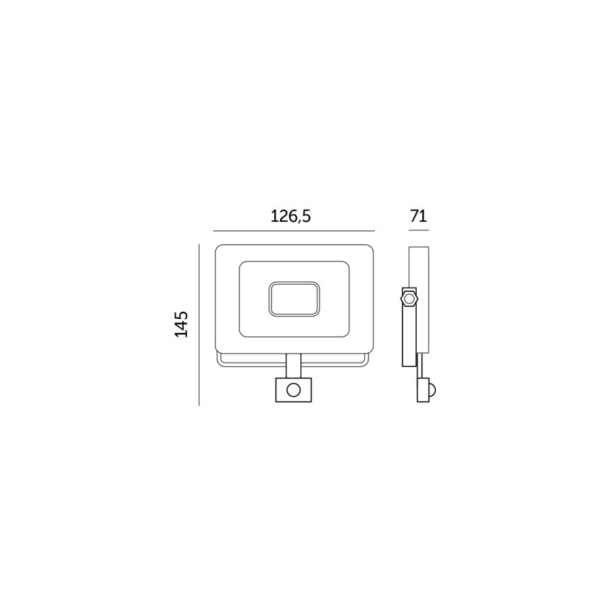 LED Outdoor floodlight with a sensor LED/20W/230V IP44 6500K black