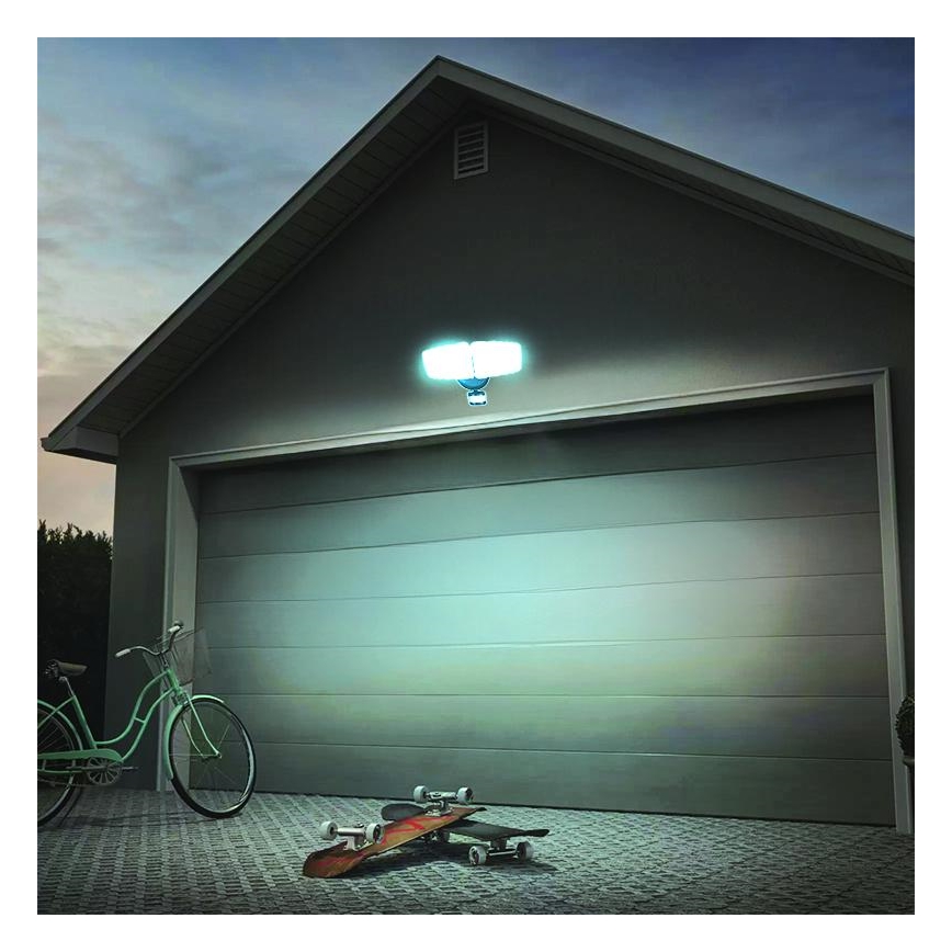 LED Outdoor floodlight with a sensor LED/24W/230V 3000/4000/6000K IP54 anthracite