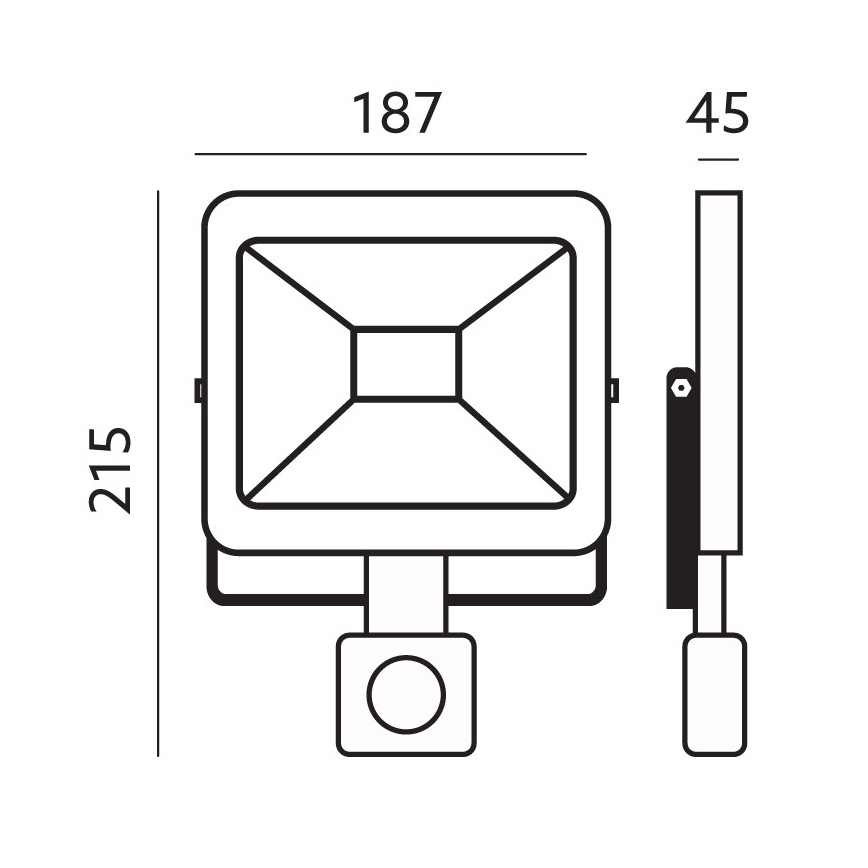 LED Outdoor floodlight with a sensor LED/30W/230V 6500K IP44