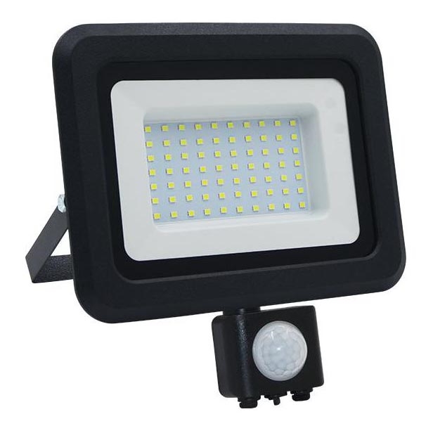 LED Outdoor floodlight with a sensor LED/50W/230V 4000K IP44 black