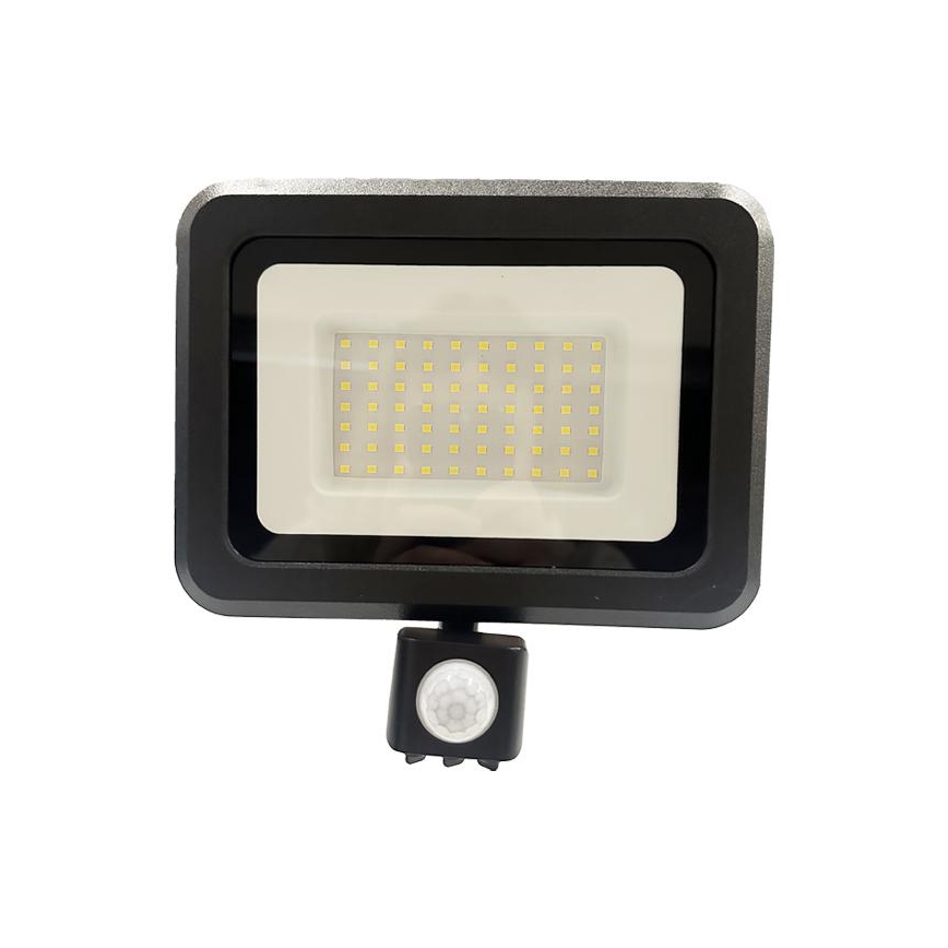 LED Outdoor floodlight with a sensor LED/50W/230V 4000K IP44 black