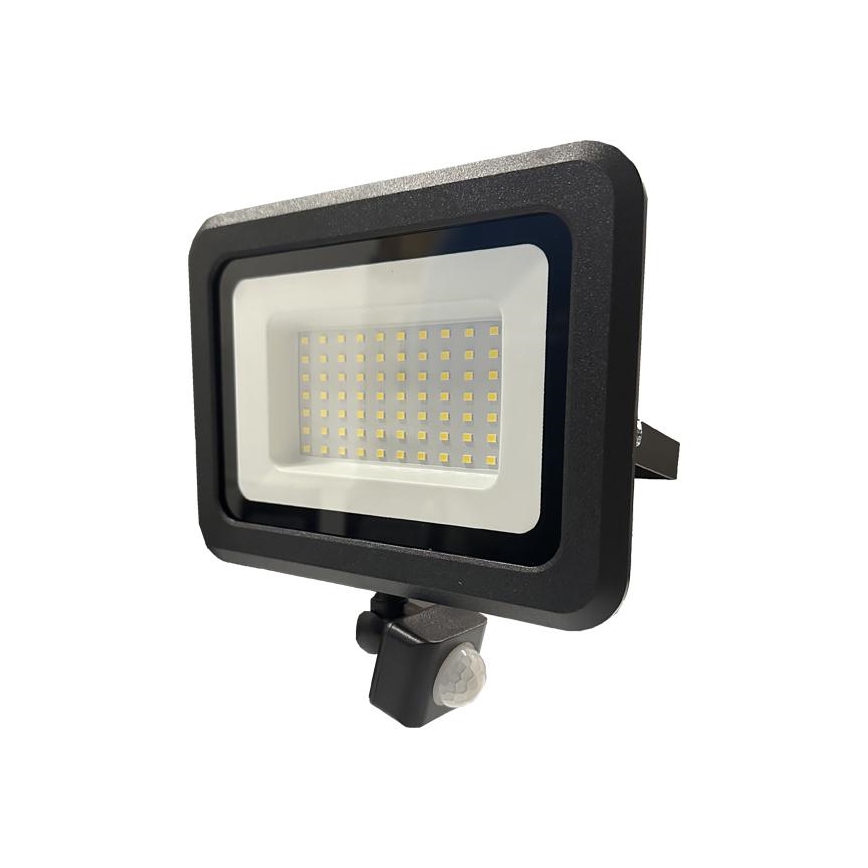 LED Outdoor floodlight with a sensor LED/50W/230V 4000K IP44 black