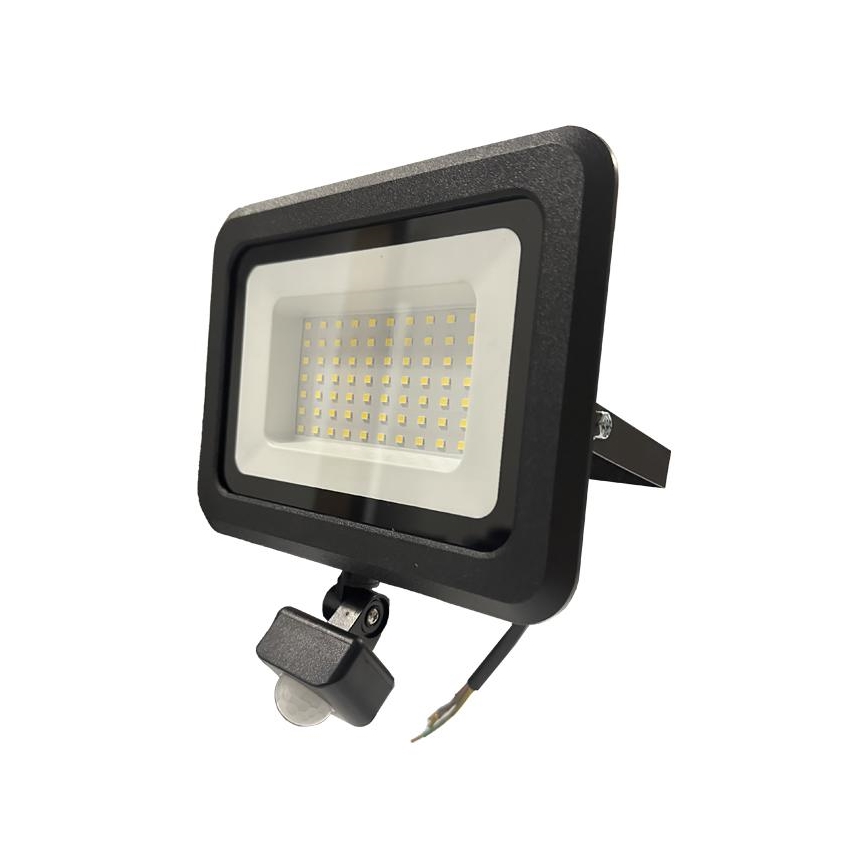 LED Outdoor floodlight with a sensor LED/50W/230V 4000K IP44 black