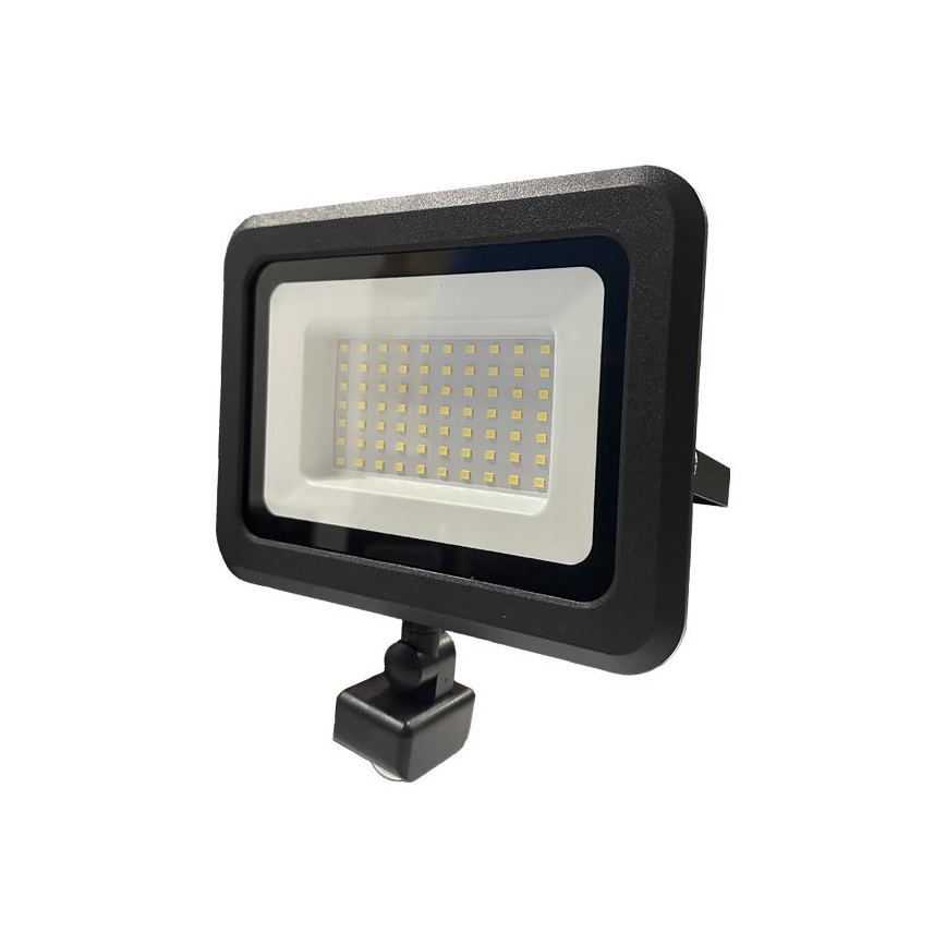 LED Outdoor floodlight with a sensor LED/50W/230V 4000K IP44 black