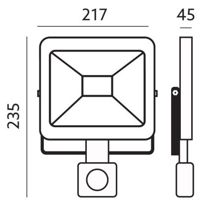 LED Outdoor floodlight with a sensor LED/50W/230V 6500K IP44