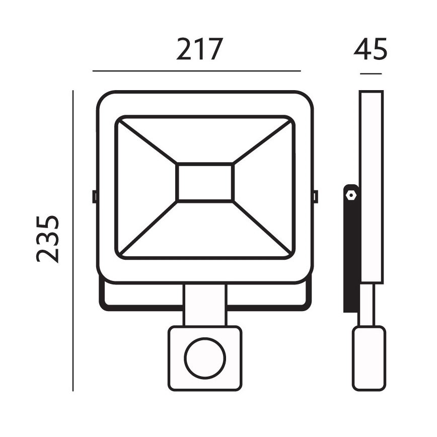 LED Outdoor floodlight with a sensor LED/50W/230V 6500K IP44