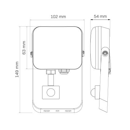 LED Outdoor floodlight with a sensor MILKY LED/10W/230V 4000K IP65