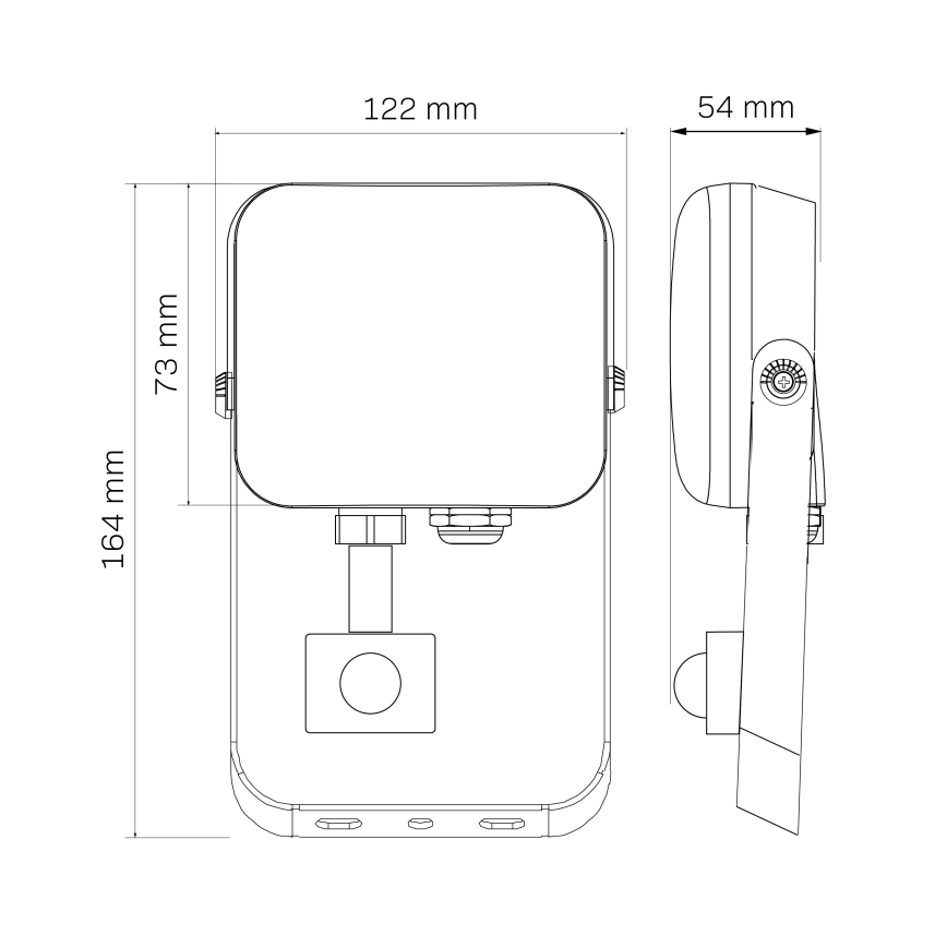LED Outdoor floodlight with a sensor MILKY LED/20W/230V 4000K IP65