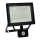 LED Outdoor floodlight with a sensor NOCTIS LUX 3 LED/50W/230V 4000K IP44 black