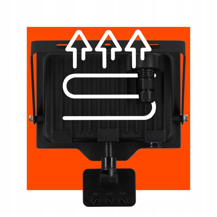 LED Outdoor Floodlight with Motion and Dusk Sensor LED/50W/230V 4500K IP65 Black