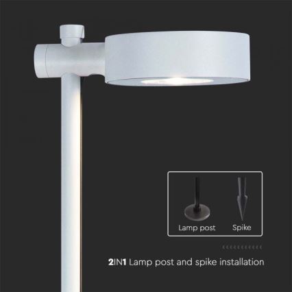LED Outdoor Lamp, 7W, 230V, 3000K, IP65, White, 102 cm