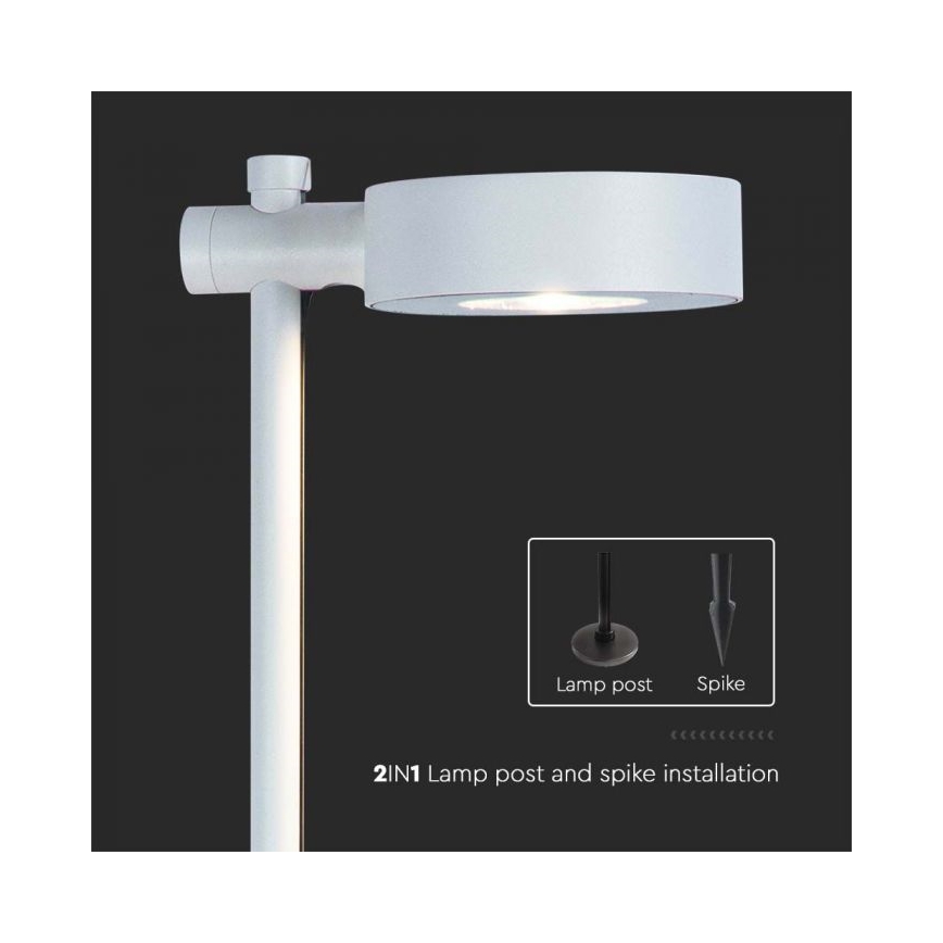 LED Outdoor Lamp, 7W, 230V, 3000K, IP65, White, 102 cm