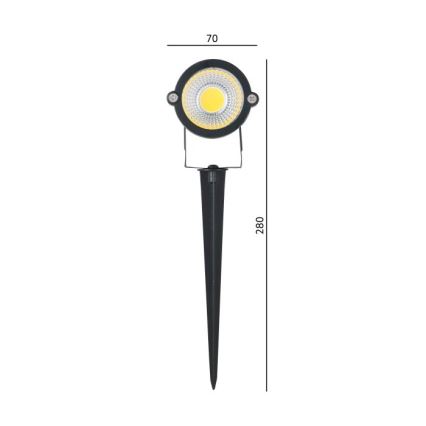 LED Outdoor Lamp BLAKE LED/5W/230V 3000K IP65 black