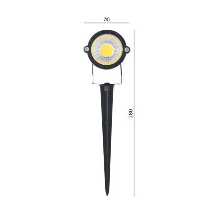 LED Outdoor Lamp BLAKE LED/5W/230V 4000K IP65 Black