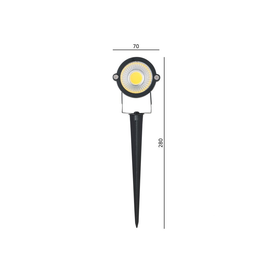 LED Outdoor Lamp BLAKE LED/5W/230V 4000K IP65 Black