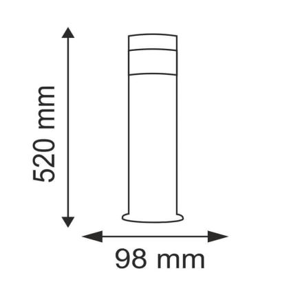 LED Outdoor lamp COLLUM 1xLED/3,6W/230V IP44 52 cm