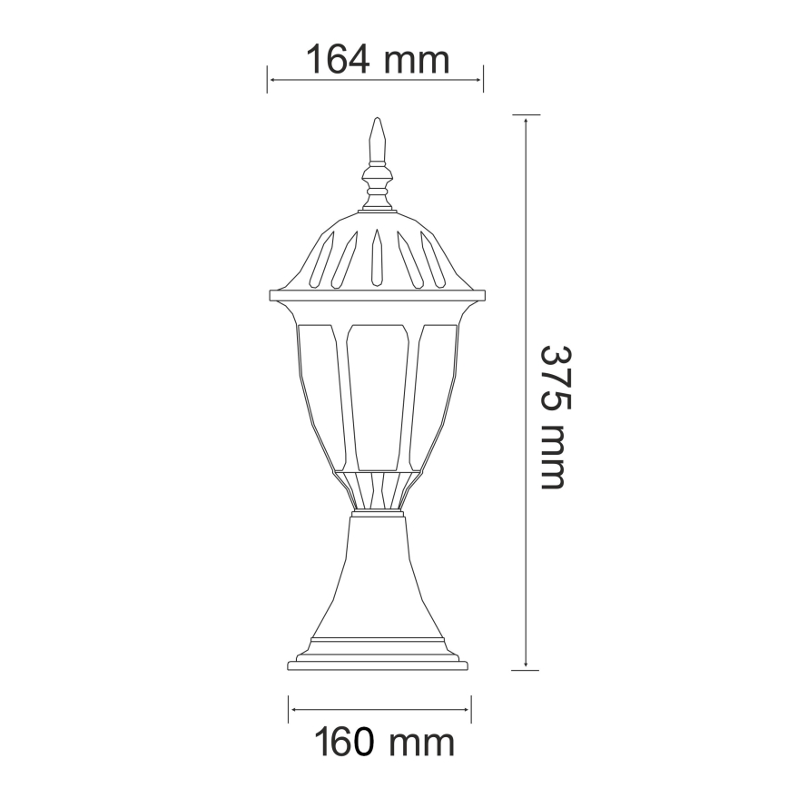 LED Outdoor lamp FLORENCJA 1xE27/10W/230V IP43