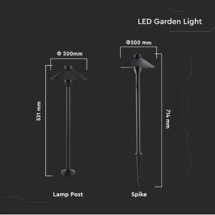 LED Outdoor lamp GARDEN LED/7W/230V 3000K IP65