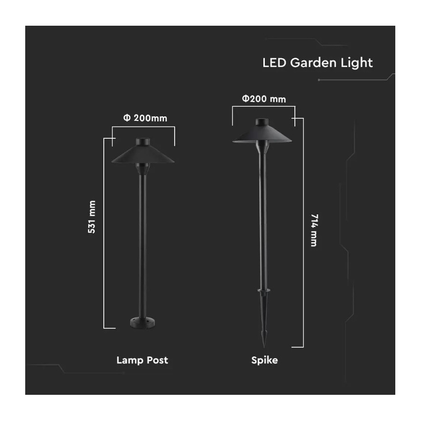 LED Outdoor lamp GARDEN LED/7W/230V 3000K IP65
